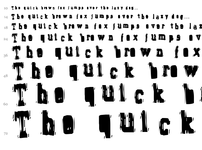 Brain Stew font waterfall
